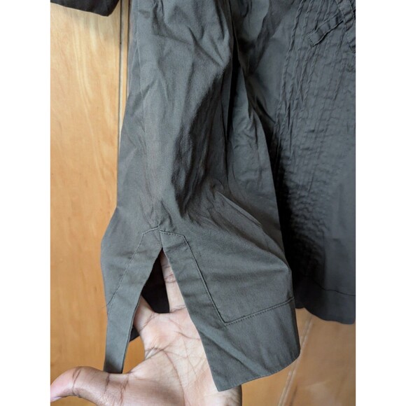 BeBe women green olive button down military shirt Size M - Picture 4 of 15